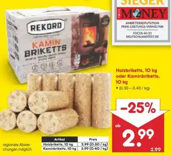 Netto Marken-Discount Holzbriketts Angebot