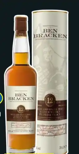 Lidl Ben Bracken Highland Single Malt Scotch Whisky Peated & Smokey 12 Jahre Angebot