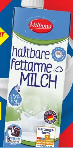 Lidl Milbona Haltbare Fettarme Milch Angebot