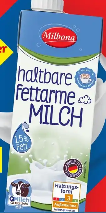Lidl Milbona Haltbare Fettarme Milch Angebot