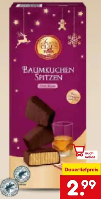 Netto Marken-Discount Santa Claus in Town Baumkuchen Spitzen Angebot