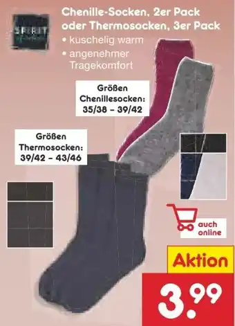 Netto Marken-Discount Spirit of Colours Damen Chenille-Socken 2er Pack Angebot