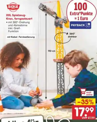 Netto Marken-Discount Dickie Toys Spielzeugkran Angebot