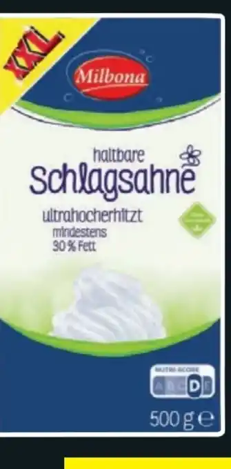 Lidl Milbona Haltbare Schlagsahne XXL Angebot