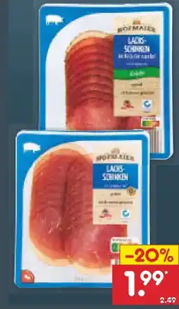Netto Marken-Discount Hofmaier Lachsschinken Angebot