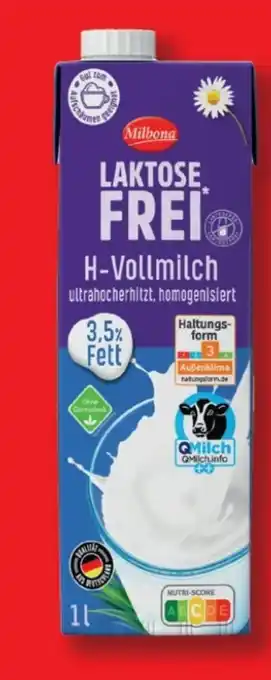 Lidl Milbona Laktosefrei H-­Vollmilch Angebot