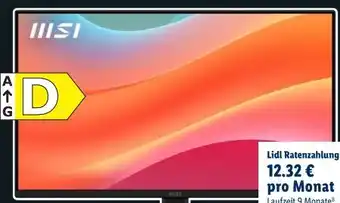 Lidl MSI TFT-Monitor MP272LFL Pro Angebot