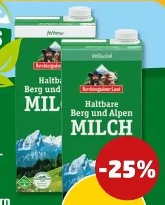 PENNY Berchtesgadener Land Haltbare Bergbauern Milch Angebot