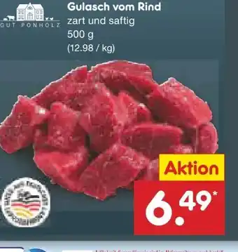 Netto Marken-Discount Gut Ponholz Gulasch vom Rind Angebot