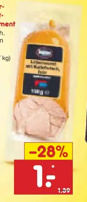 Netto Marken-Discount Steinemann Leberwurst Sortiment Angebot