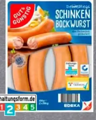 Edeka Gut & Günstig Delikatess-Schinken-Bockwurst Angebot