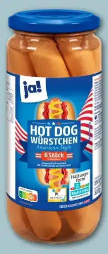 REWE Center ja! Hot Dog Würstchen Angebot