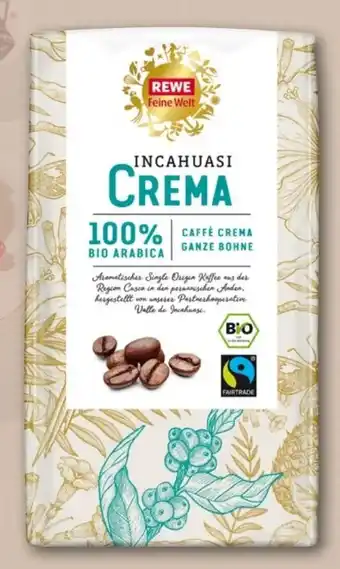 REWE Rewe Feine Welt Bio Incahuasi Crema Angebot