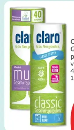 Budni Claro Geschirrspülpulver Angebot