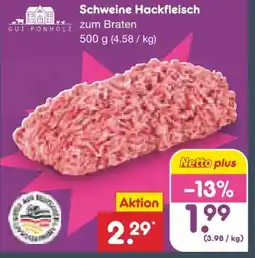 Netto Marken-Discount Gut Ponholz Schweine Hackfleisch Angebot