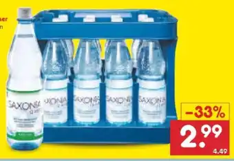 Netto Marken-Discount Saxonia Quelle Mineralwasser Angebot