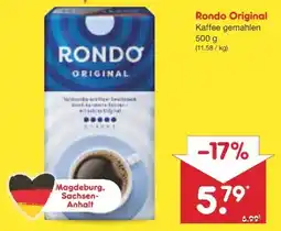 Netto Marken-Discount Röstfein Rondo Original Kaffee Angebot