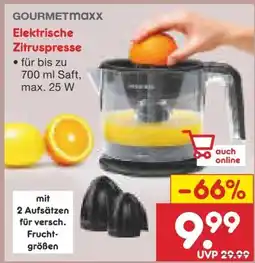 Netto Marken-Discount Gourmetmaxx Elektrische Zitruspresse Angebot
