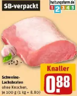 REWE Schweine Lachsbraten Angebot