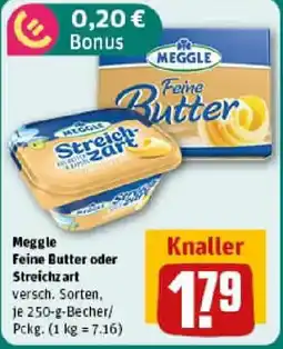 REWE Meggle Feine Butter oder Streichzart Angebot