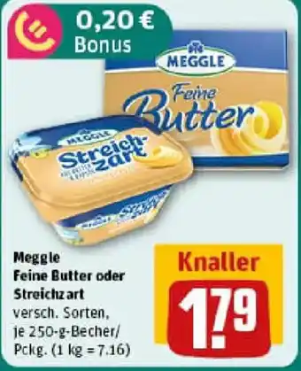 REWE Meggle Feine Butter oder Streichzart Angebot