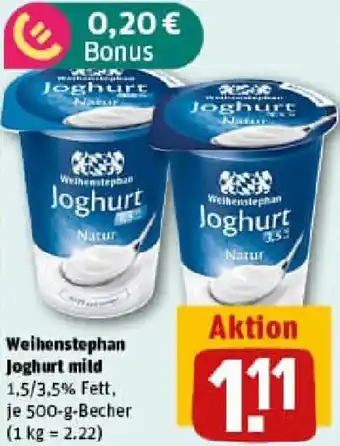 REWE Weihenstephan Joghurt mild Angebot
