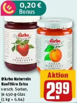 REWE D'Arbo Naturrein Konfitüre Extra Angebot