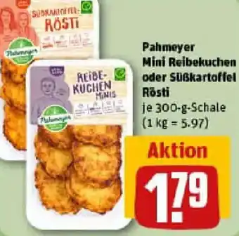 REWE Pahmeyer Mini Reibekuchen oder Süßkartoffel Rösti Angebot