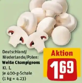 REWE Weiße Champignons Angebot