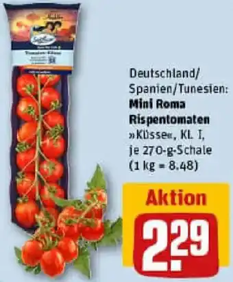 REWE SanLucar Mini Roma Rispentomaten Angebot