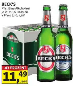 Lösch Depot BECK'S Pils, Blue Alkoholfrei Angebot