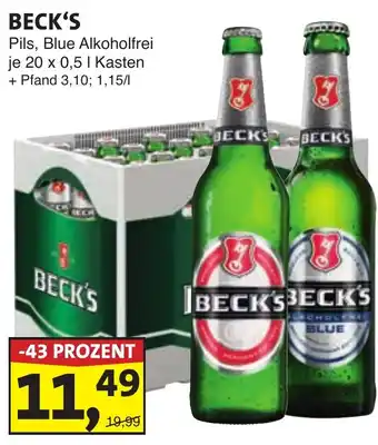 Lösch Depot BECK'S Pils, Blue Alkoholfrei Angebot