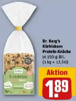 REWE Dr. Karg's Kürbiskern Protein-Knäcke Angebot