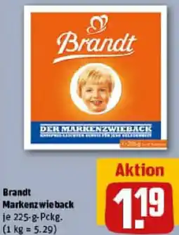 REWE Brandt Markenzwieback Angebot