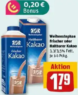 REWE Weihenstephan Frischer oder Haltbarer Kakao Angebot