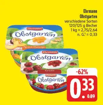 Edeka Ehrmann obstgarten pfirsich-maracuja Angebot
