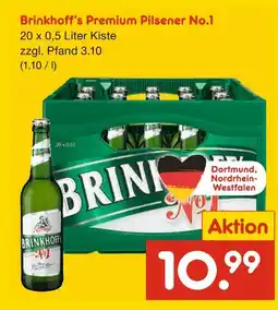 Netto Marken-Discount Brinkhoff's premium pilsener no.1 Angebot