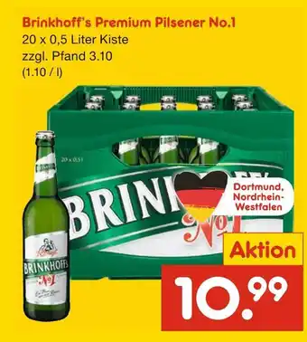Netto Marken-Discount Brinkhoff's premium pilsener no.1 Angebot