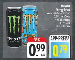 Edeka Monster energy drink Angebot