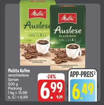 Edeka Melitta auslese klassisch-mild Angebot