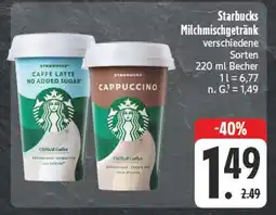 Edeka Starbucks caffe latte no added sugar Angebot