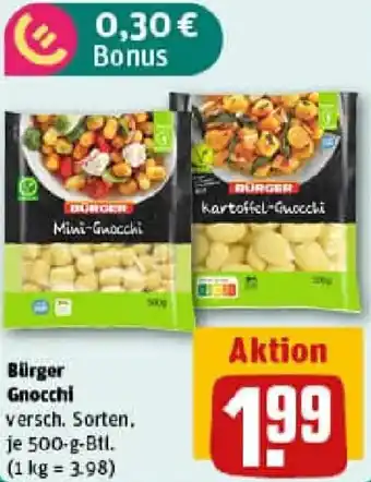 REWE Bürger Gnocchi Angebot
