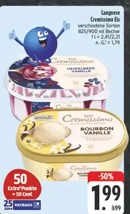 Edeka Langnese cremissimo eis Angebot