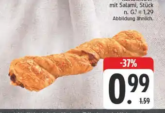 Edeka Blätterteigstange mit salami Angebot