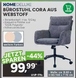 Marktkauf Home deluxe bürostuhl cora aus webstoff Angebot