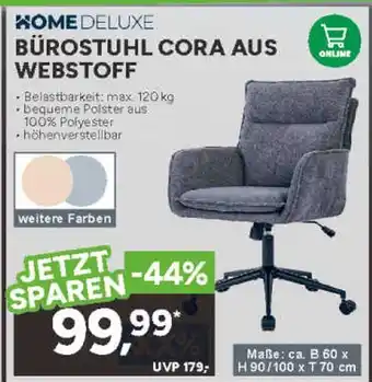 Marktkauf Home deluxe bürostuhl cora aus webstoff Angebot