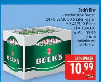 Marktkauf Beck's bier Angebot