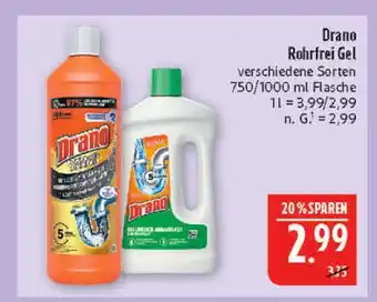 Marktkauf Drano rohrfrei gel Angebot
