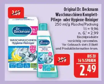Marktkauf Dr. beckmann waschmaschinen komplett-pflege Angebot