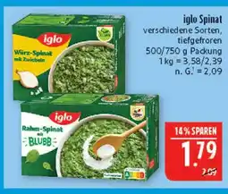 Marktkauf Iglo würz-spinat mit zwiebeln Angebot